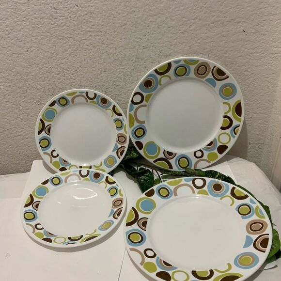 4 Corelle Corning ROLA 2 Dinner Plate (s) 10.75" 2 salad  8.5” Discontinued G14 - Picture 4 of 7